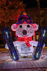 Illuminations et marché de Noël à Béziers dans le département de l'Hérault en région Occitanie