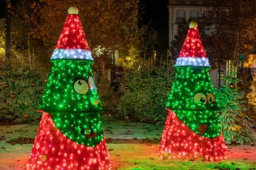 Illuminations et marché de Noël à Béziers dans le département de l'Hérault en région Occitanie