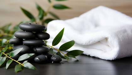 Freshness and relaxation in nature green spa generated by AI