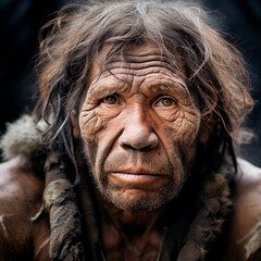 Primitive people, Neanderthals with different activities.