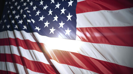 American flag background. United States flag for independence day. USA.