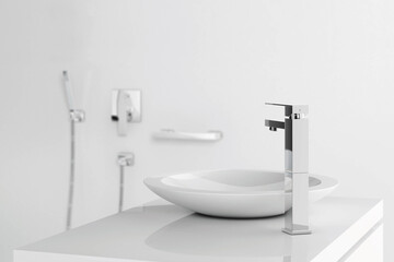 sink and faucet in modern bathroom interior