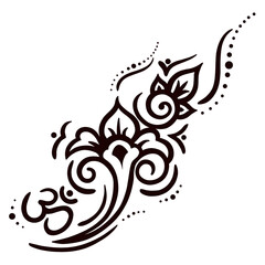 Mandala pattern black and white