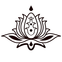 Mandala pattern black and white