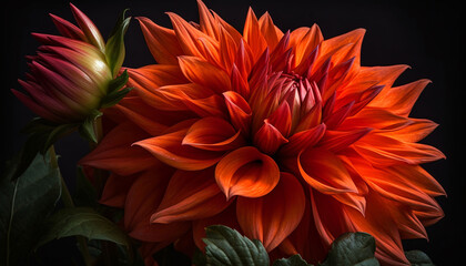 Vibrant bouquet of multi colored flowers in a formal garden design generated by AI