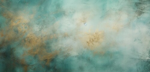 Fototapeta na wymiar Dive into the artistic allure of a rough texture canvas featuring gradients of white, green, golden, and blue, meticulously