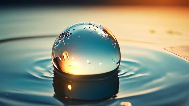 droplet in the water