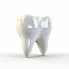 Elegant and shiny tooth logo on white background