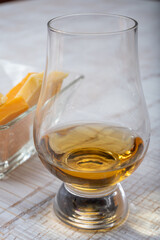 Scotch whiskey and cheese pairing, British cheeses collection, Scottish coloured and English matured cheddar cheeses