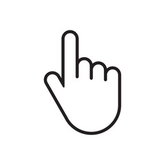 line icon finger hand design vector illustration