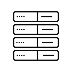 Obraz premium server icon with white background vector stock illustration