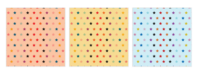 abstract seamless set of vintage star pattern perfect for banner poster.