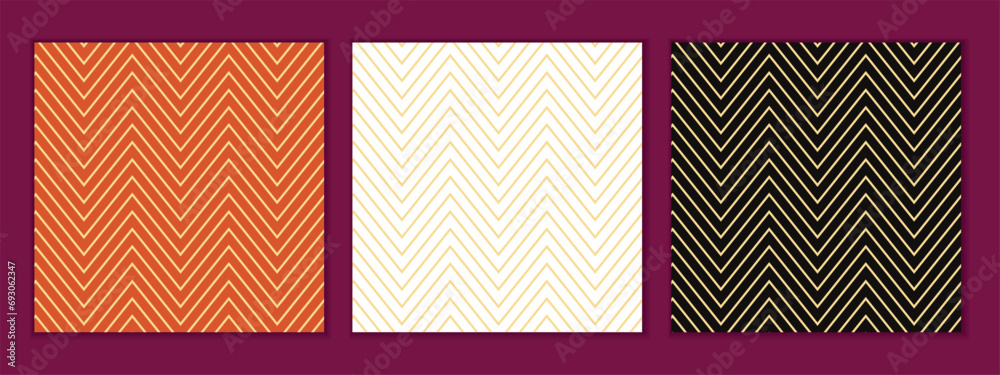 Aufkleber abstract seamless set of cream wave line pattern art perfect for banner poster.