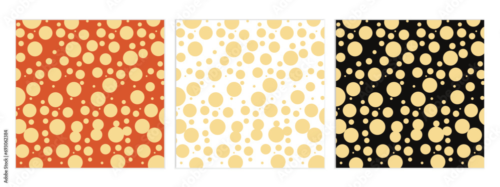 Poster abstract seamless set of cream color dot pattern perfect for banner poster.