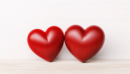 Love and romance symbolized by heart shaped wood generated by AI