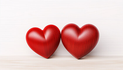 Fototapeta premium Love and romance symbolized by heart shaped wood generated by AI