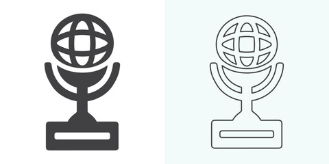 Winner trophy icon vector, symbol of victory event. trophy icon in trendy flat style. Trophy Icon. Professional, pixel-perfect icons optimized for both large and small resolutions.