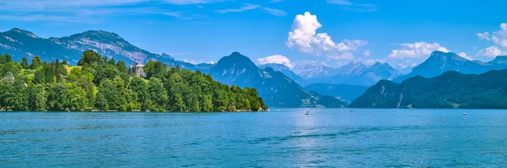 Fototapete Alpen Lucerne, a medieval city on the lake