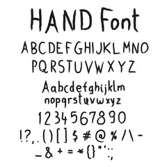Hand painted sketch font