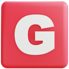 Letter G Alphabet 3d Icon