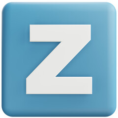 Letter Z Alphabet 3d Icon
