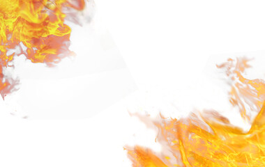 realistic fire flame effect on transparent background