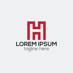 Creative H letter logo design concept isolated vector template for business illustration