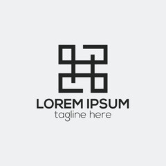 Obraz premium Creative H letter logo design concept isolated vector template for business illustration