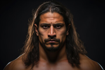 Hispanic Wrestling Star Close-Up