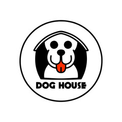 dog house cute  logo for petshop design