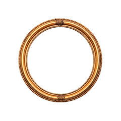 Vintage oval round photo frame,decoration wood,isolated on white and transparent background