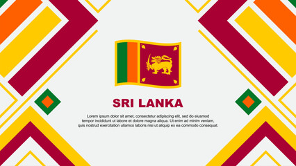 Sri Lanka Flag Abstract Background Design Template. Sri Lanka Independence Day Banner Wallpaper Vector Illustration. Sri Lanka Flag