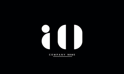 AO, OA, A, O Abstract Letters Logo Monogram