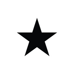 Star icon in flat design. Star icon on white background. Vector illustration.