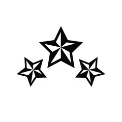 Star icon in flat design. Star icon on white background. Vector illustration.