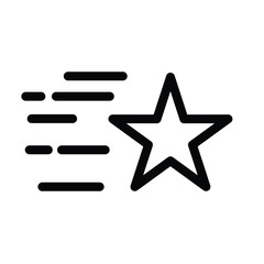 Star icon in flat design. Star icon on white background. Vector illustration.