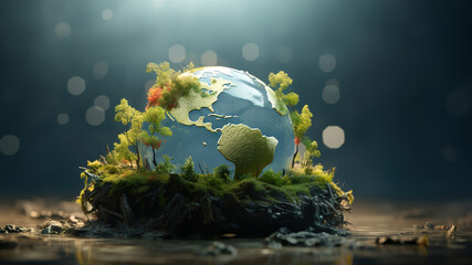 Concept global warming and climate changing planet - 693087319