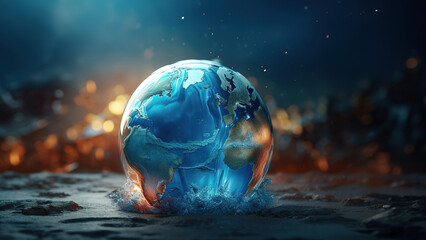 Concept global warming and climate changing planet - 693087563