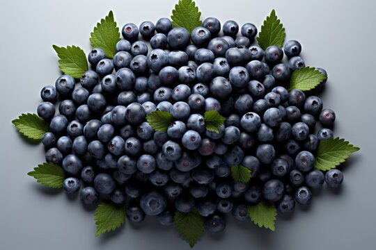 a cluster of blueberries arranged to mimic a globe