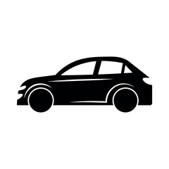 Car black logo on white background