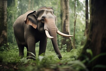 bornean elephant trumpet to herd