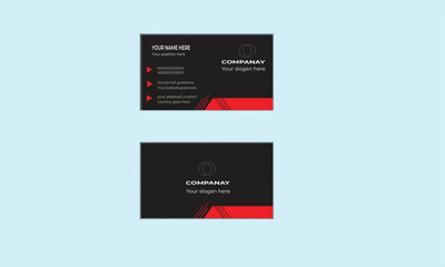 Rad and black minimalist business card desing layout