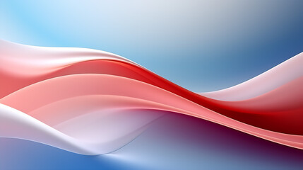 Fototapeta premium Modern Dynamic Motion Wallpaper, Pastel Red, White, and Blue colored Horizontal Abstract Background