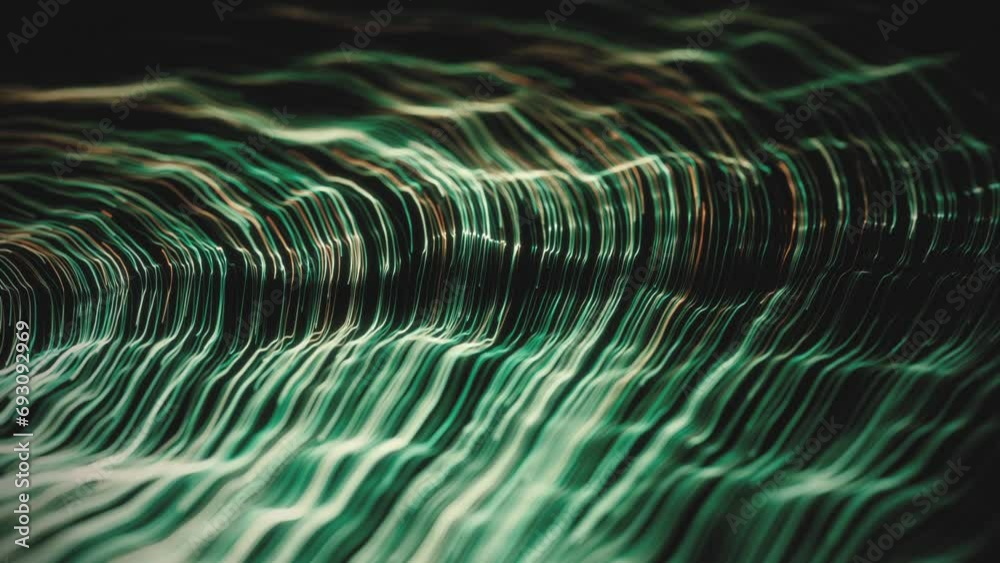 Poster abstract gold swirling and flowing lines background/ 4k animation of an abstract golden wallpaper te