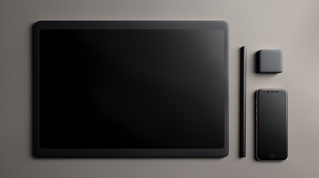 Stylus tablet computer phone devices mockup