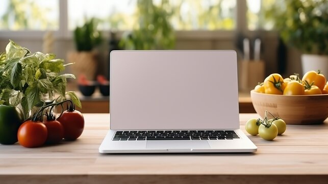 Cooking tutorial laptop template