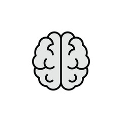 Brain icon design with white background stock illustration