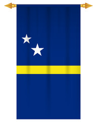 Curacao flag vertical football pennant