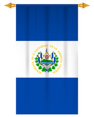 El Salvador flag vertical football pennant