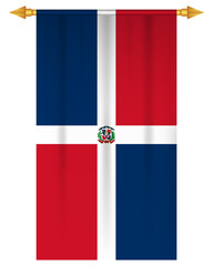 Dominican republic flag vertical football pennant